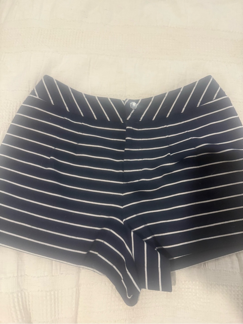 Vince Camuto Navy and White Striped shorts